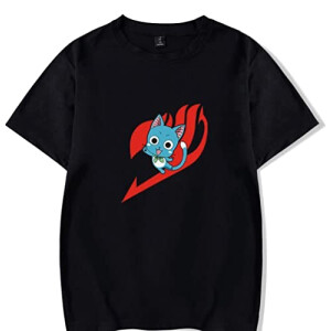 T-shirt Natsu Dragnir - Fairy Tail - noir 2 homme/femme