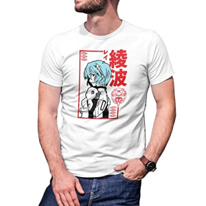 T-shirt Rei Ayanami - Evangelion - blanc homme