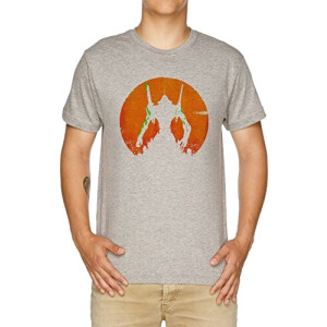 T-shirt Evangelion gris homme