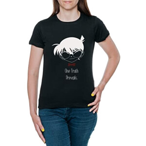 T-shirt Détective Conan noir femme