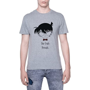 T-shirt Détective Conan gris homme