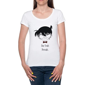 T-shirt Détective Conan blanc femme