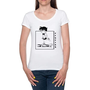 T-shirt Détective Conan blanc femme