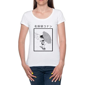 T-shirt Détective Conan blanc femme