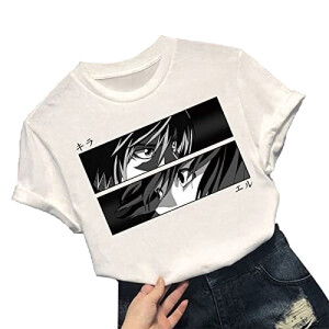 T-shirt Light - Death Note - blanc homme/femme