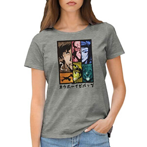 T-shirt Cowboy Bebop gris femme