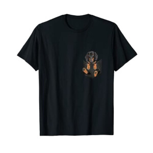 T-shirt Teckel - Chien - noir homme/femme