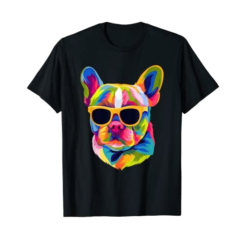 T-shirt Bouledogue - Chien - noir homme/femme