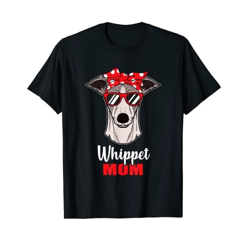 T-shirt Whippet - Chien - noir homme/femme