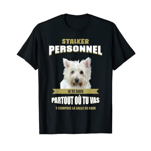 T-shirt Chien noir homme/femme