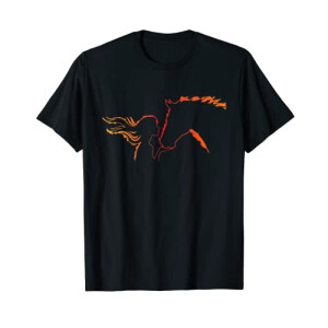 T-shirt Cheval noir fille