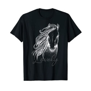 T-shirt Cheval noir fille