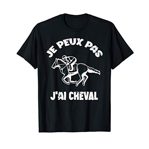 T-shirt Cheval noir homme/femme