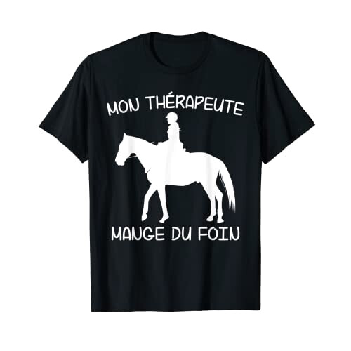 T-shirt Cheval noir homme/femme