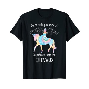 T-shirt Cheval noir fille