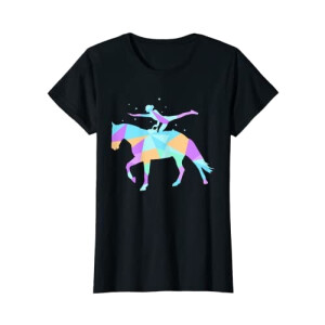 T-shirt Cheval noir fille