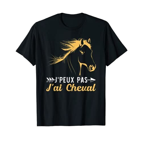 T-shirt Cheval noir homme/femme