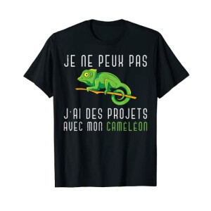 T-shirt Caméléon noir homme/femme