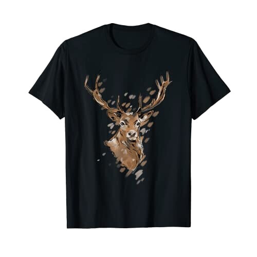 T-shirt Cerf noir homme