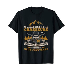 T-shirt Cerf noir homme