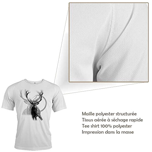 T-shirt Cerf blanc homme/femme variant 0 