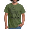 T-shirt Cerf vert militaire homme - miniature