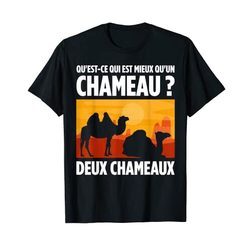 T-shirt Chameau noir homme/femme