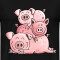 T-shirt Cochon noir homme - miniature variant 1