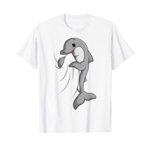T-shirt Dauphin blanc fille/garçon