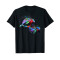 T-shirt Dauphin noir homme/femme - miniature