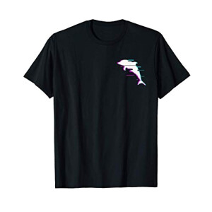 T-shirt Dauphin noir homme/femme