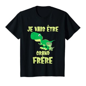 T-shirt Dinosaure noir fille/garçon