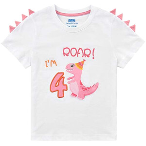 T-shirt Dinosaure blanc fille/garçon
