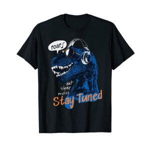 T-shirt T-rex, T-rex - Dinosaure - noir homme/femme