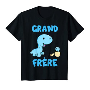 T-shirt Dinosaure noir fille/garçon