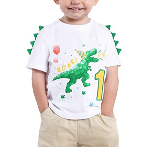 T-shirt Dinosaure blanc fille/garçon