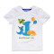 T-shirt T-rex - Dinosaure - blanc garçon - miniature