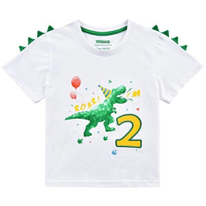 T-shirt Dinosaure blanc garçon