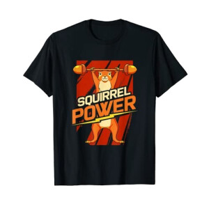 T-shirt Écureuil noir homme/femme
