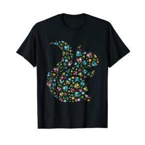 T-shirt Écureuil noir homme/femme