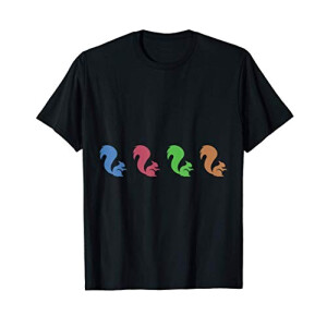 T-shirt Écureuil noir homme/femme