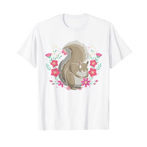 T-shirt Écureuil blanc homme/femme