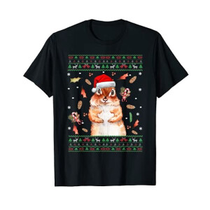 T-shirt Écureuil noir homme/femme
