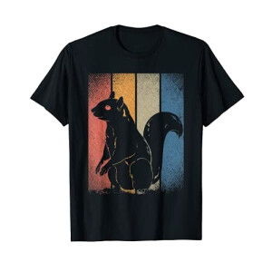 T-shirt Écureuil noir homme/femme