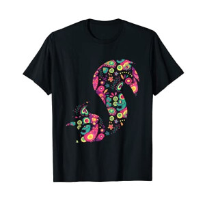 T-shirt Écureuil noir femme