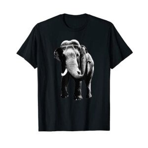 T-shirt Éléphant noir homme/femme