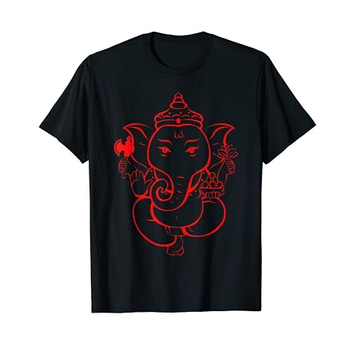 T-shirt Éléphant noir homme/femme