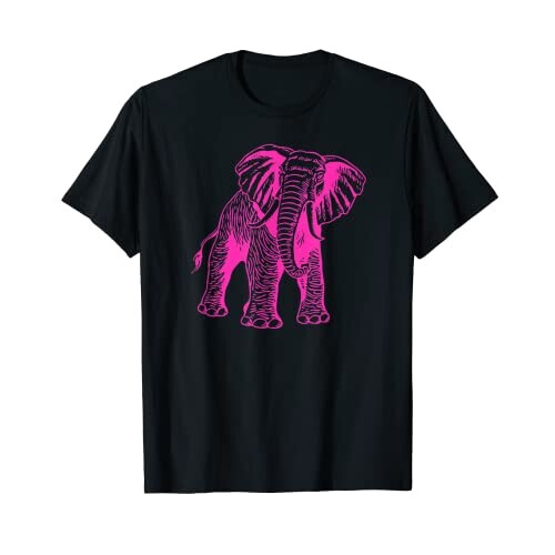 T-shirt Éléphant noir homme/femme