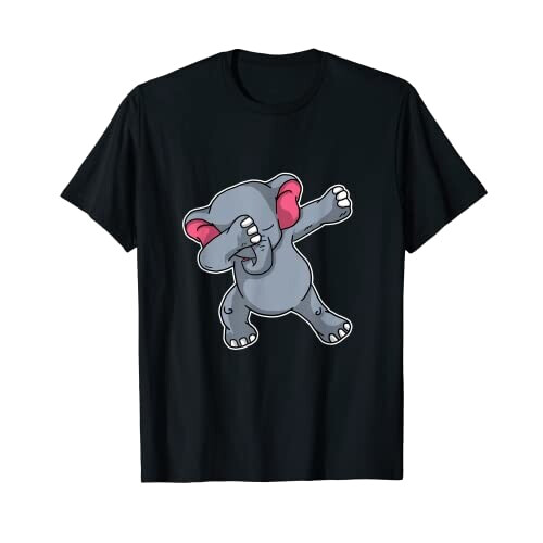 T-shirt Éléphant noir homme/femme