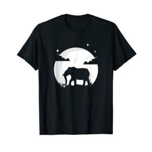 T-shirt Éléphant noir homme/femme